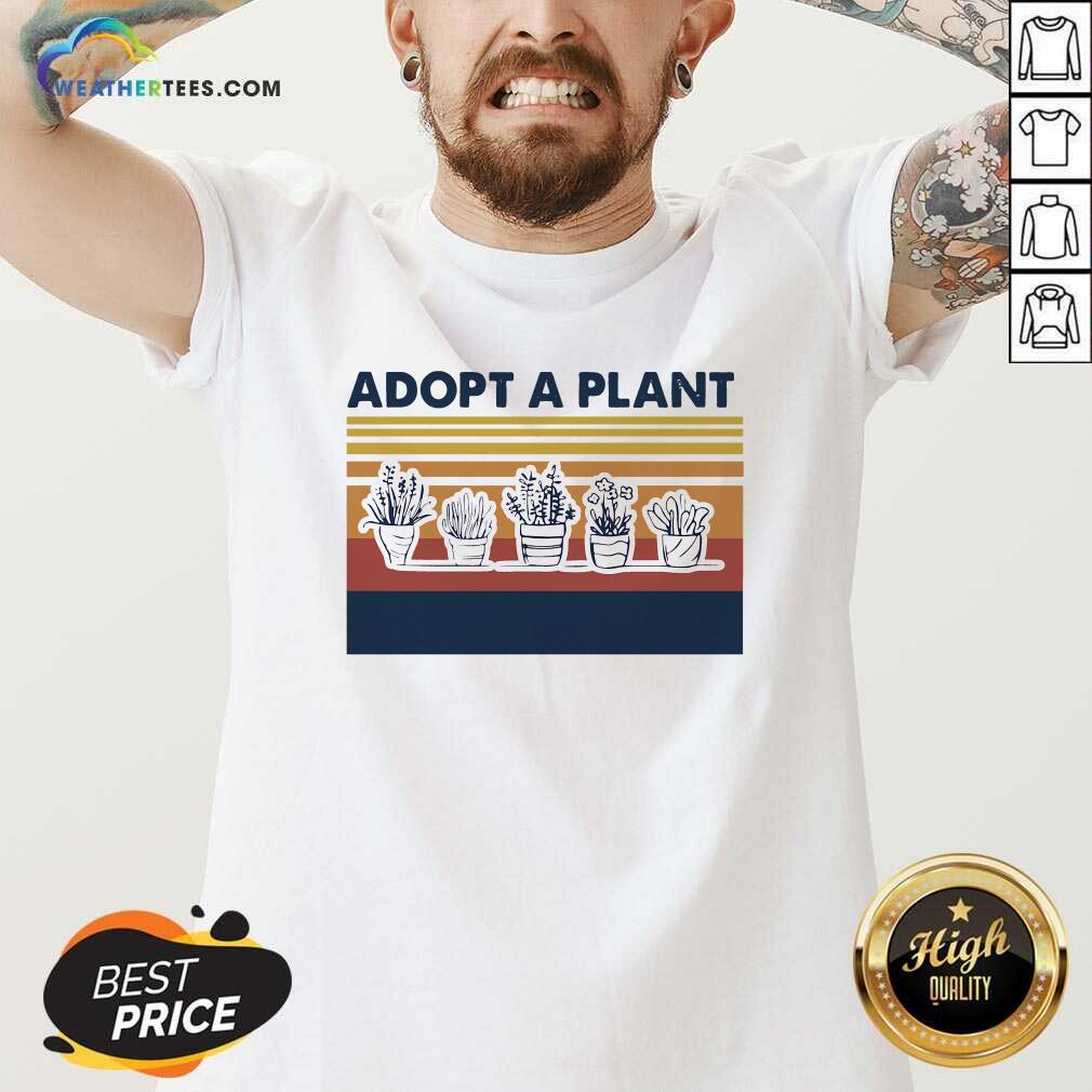 Pretty Adopt A Plant Vintage Retro Shirt - Image 3