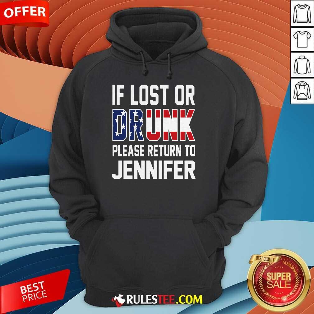 Pretty American Flag If Lost Or Drunk Please Return To Jennifer Shirt - Image 4