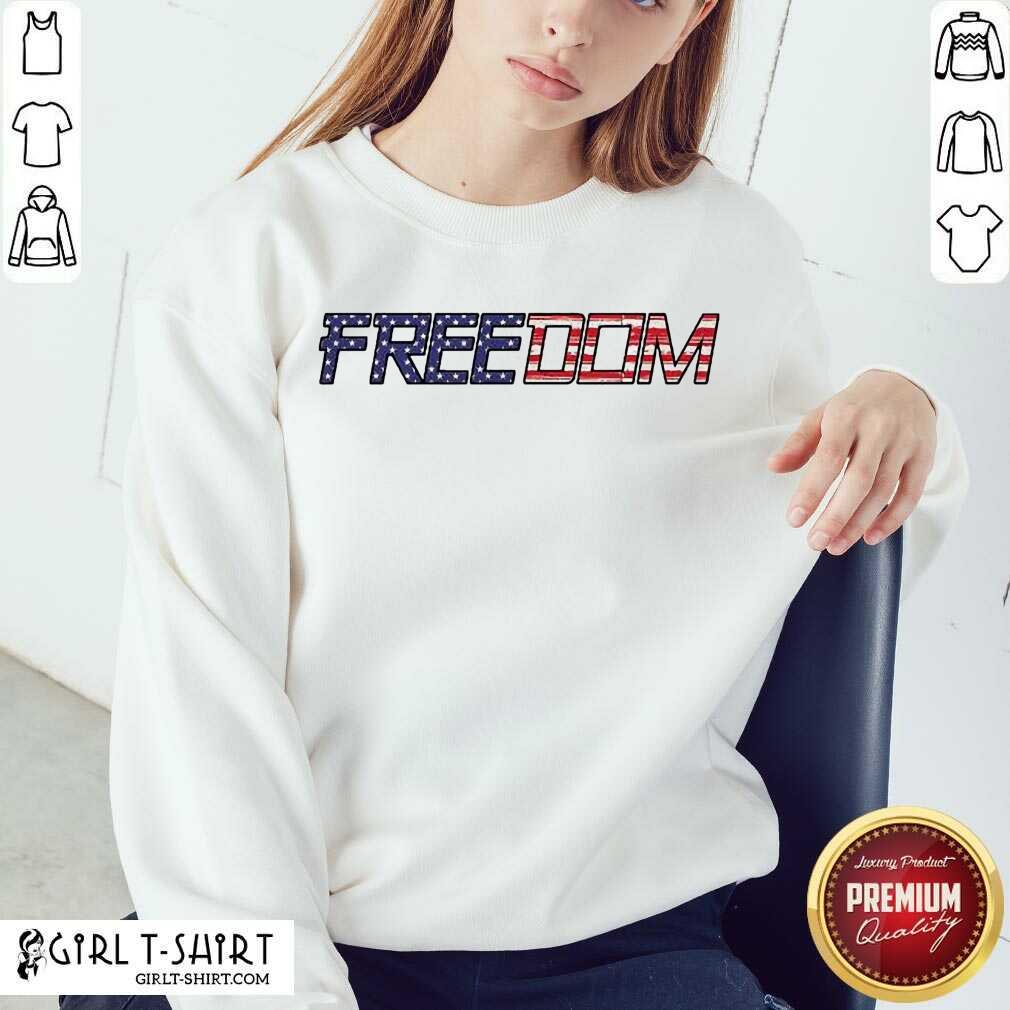 Pretty American Flag Patriotic Freedom Shirt - Image 4