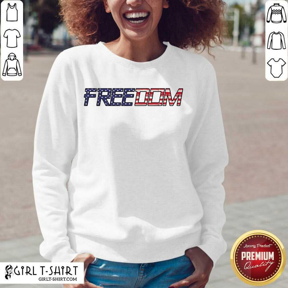 Pretty American Flag Patriotic Freedom Shirt - Image 2
