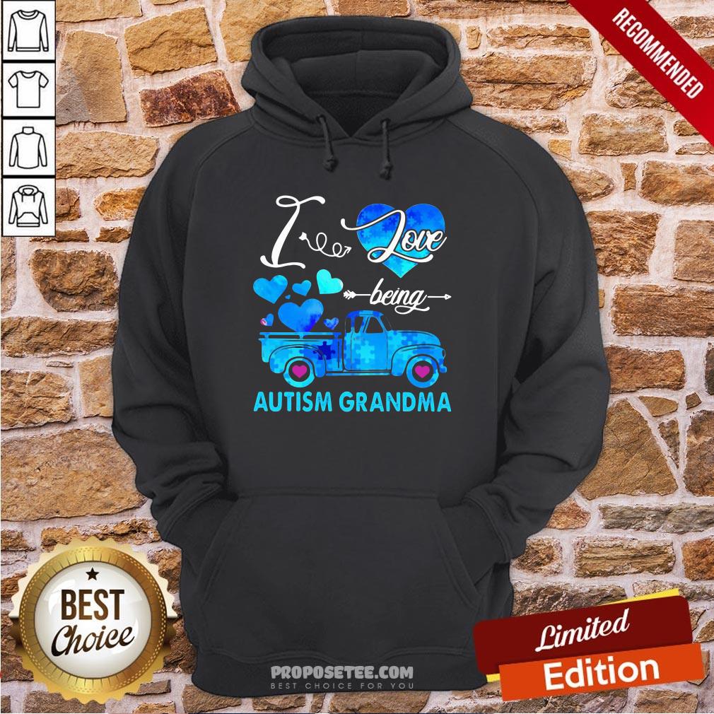 Pretty Autism Awareness I Love Being Autism Grandma Shirt - Image 5