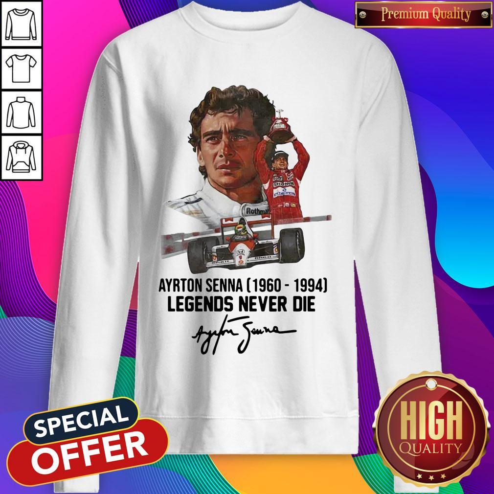 Pretty Ayrton Senna 1960-1994 Legends Never Die Signature Shirt - Image 4