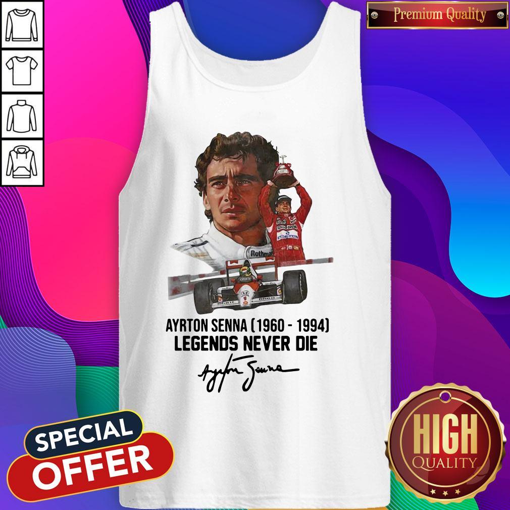 Pretty Ayrton Senna 1960-1994 Legends Never Die Signature Shirt - Image 3