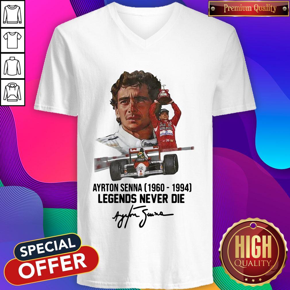 Pretty Ayrton Senna 1960-1994 Legends Never Die Signature Shirt - Image 2