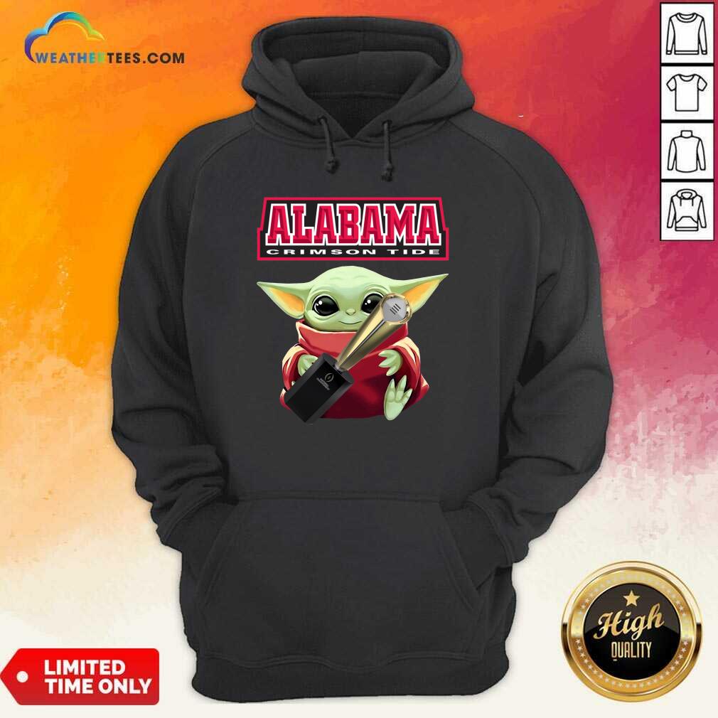 Pretty Baby Yoda Alabama Crimson Tide Shirt - Image 5