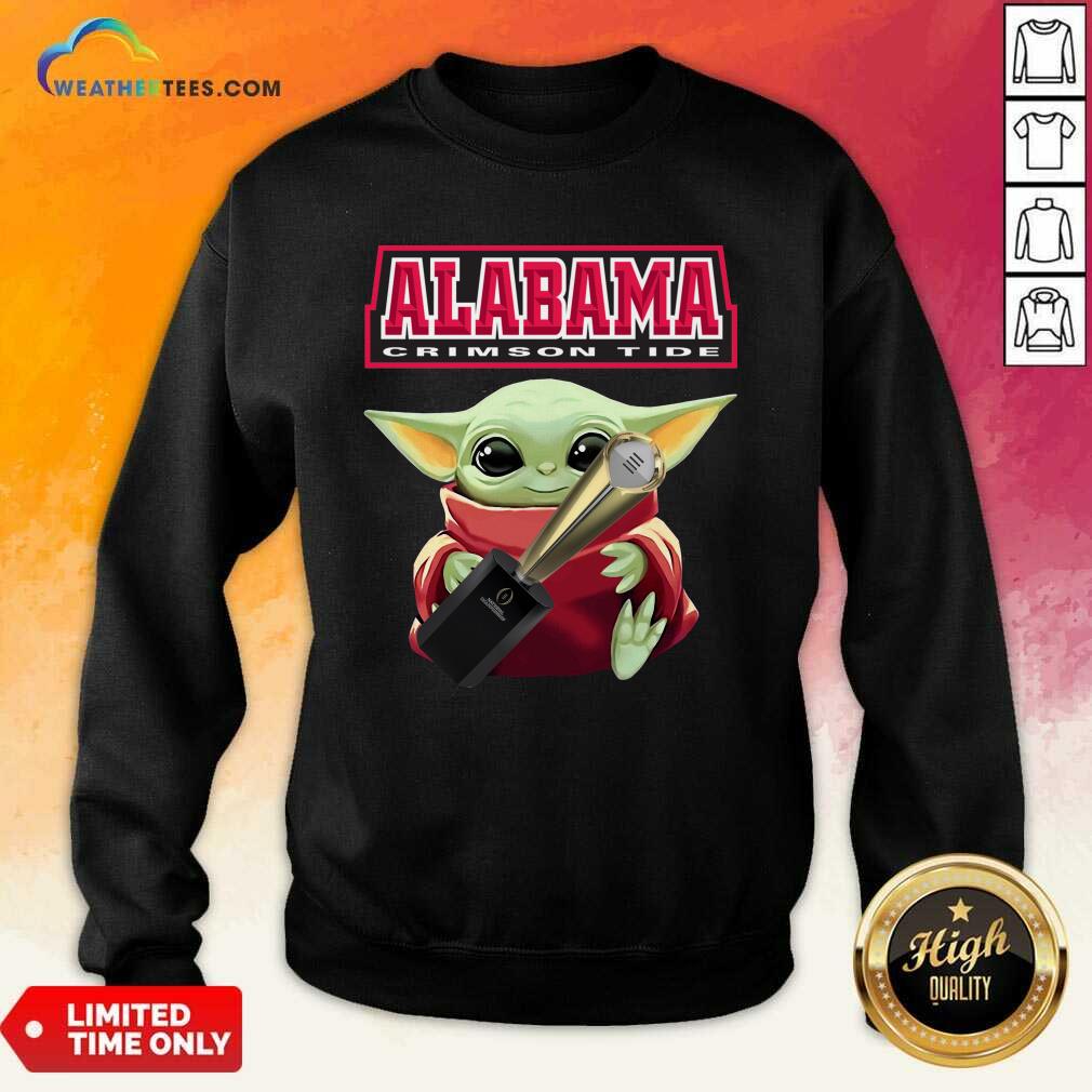 Pretty Baby Yoda Alabama Crimson Tide Shirt - Image 4
