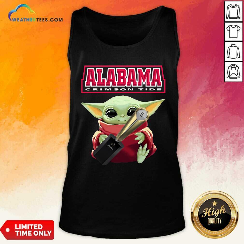 Pretty Baby Yoda Alabama Crimson Tide Shirt - Image 3