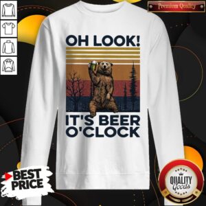 Alternative view of Pretty Bear Oh Look Its Beer Oclock Vintage Retro Shirt