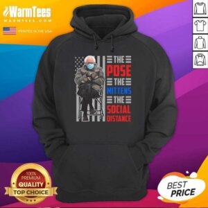 Alternative view of Pretty Bernie The Pose The Mittens The Social Distance Shirt