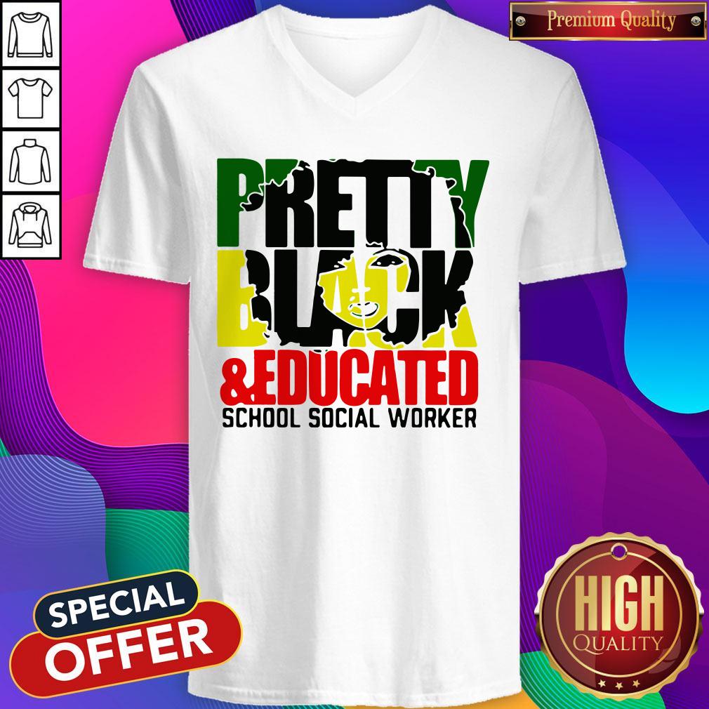 Pretty Black And Educated School Social Worker Shirt - Image 2