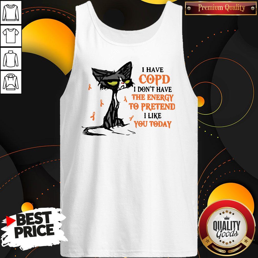 Pretty Black Cat I Have Copd I Don't Have The Energy To Pretend I Like You Today Shirt - Image 4