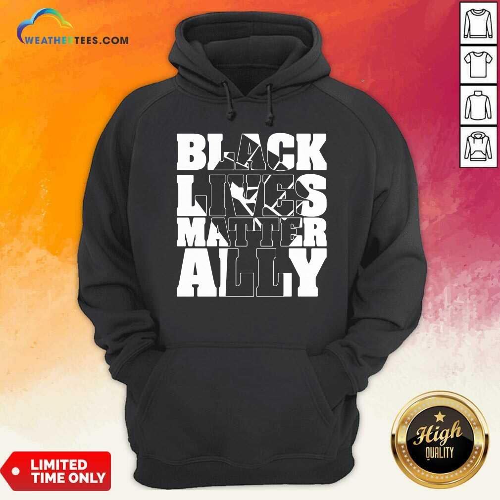 Pretty Black Lives Matter Ally White Shirt - Image 2