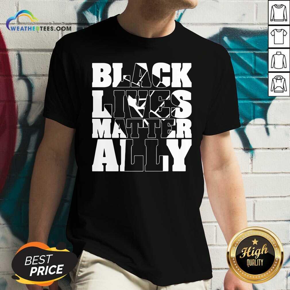 Pretty Black Lives Matter Ally White Shirt - Image 5