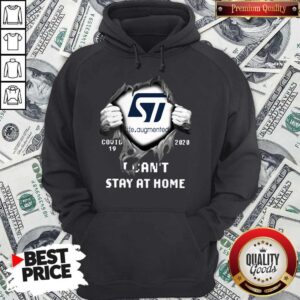 Alternative view of Pretty Blood Inside Me Life Augmented Covid-19 2020 I Can’t Stay At Home Shirt