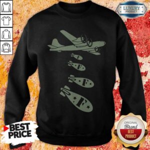Alternative view of Pretty Bomber Dropping Bombs Shirt
