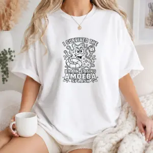 Pretty Brain Eating Amoeba Splash Line Art Shirt