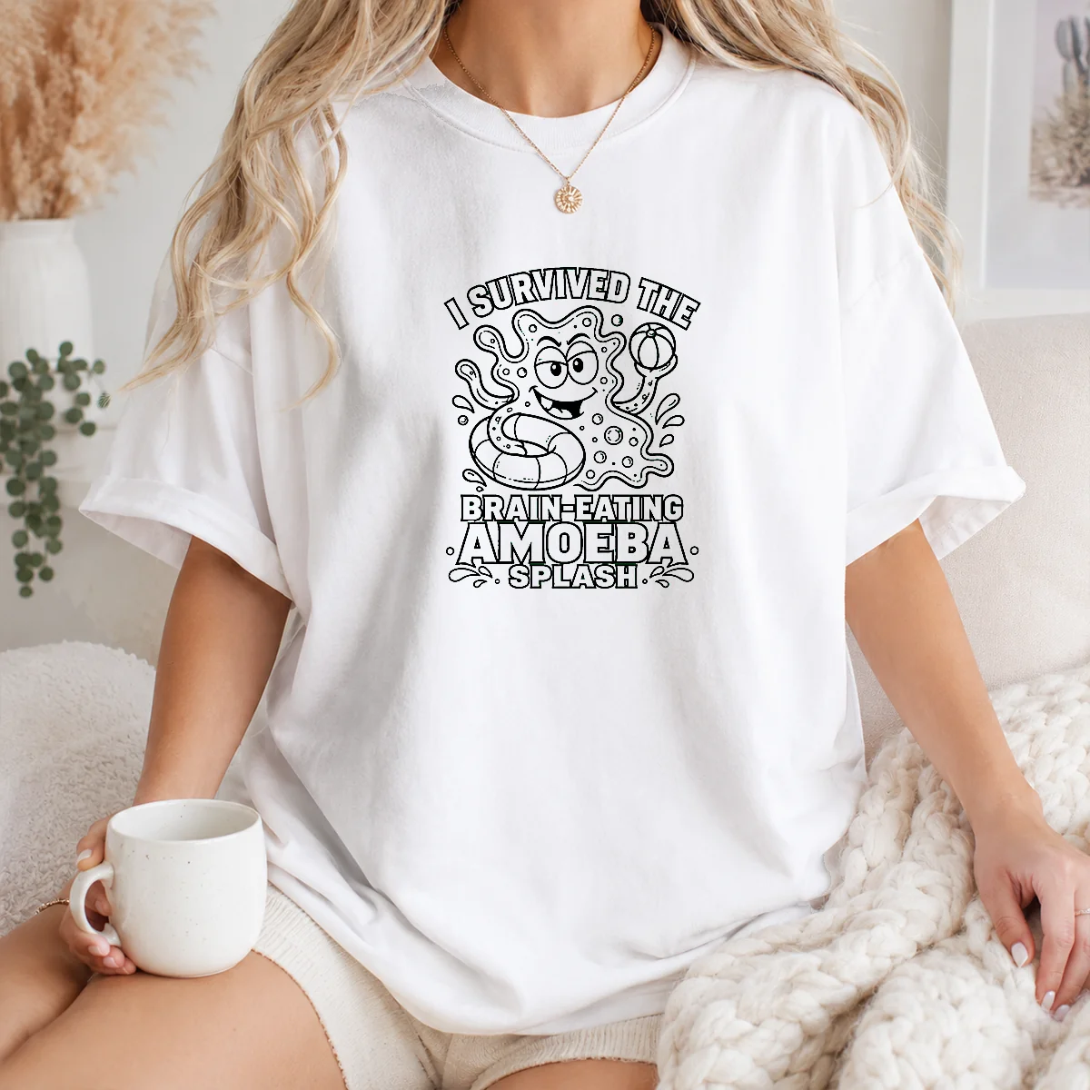 Pretty Brain Eating Amoeba Splash Line Art Shirt