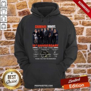 Alternative view of Pretty Criminal Minds 16Th Anniversary 2005 2021 15 Seasons 324 Episodes Thank You For The Memories Signatures Shirt
