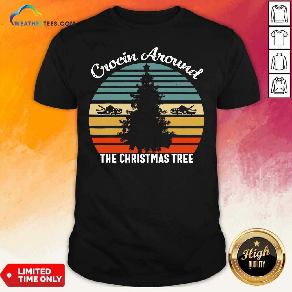 Pretty Crocin Around The Christmas Tree Xmas Vintage Retro Shirt