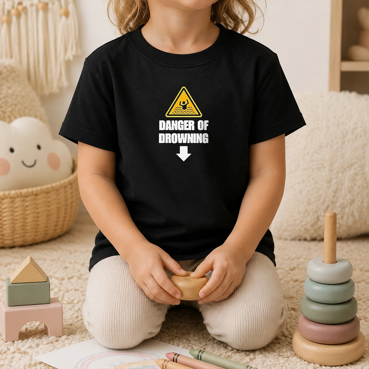 Pretty Danger Of Drowning Symbol Sign Water Safety Alert Warning Shirt - Image 9