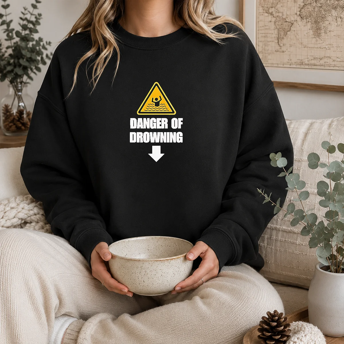 Pretty Danger Of Drowning Symbol Sign Water Safety Alert Warning Shirt - Image 5