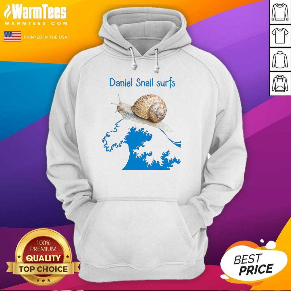 Pretty Daniel Snail Surfs Cute Snail Surfer Dude Shirt - Image 2