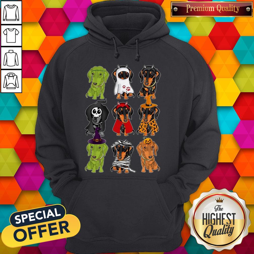 Pretty Daschund Haloween Chacracters Shirt - Image 5