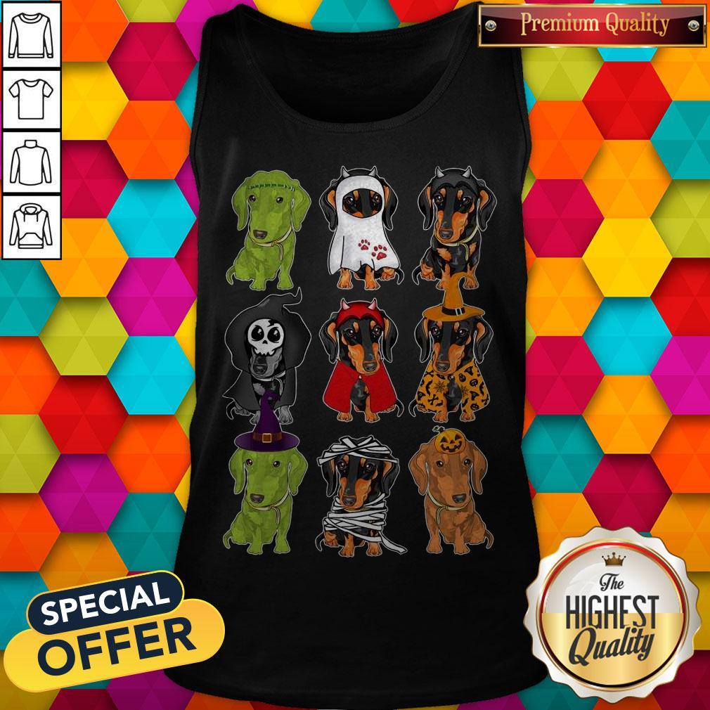 Pretty Daschund Haloween Chacracters Shirt - Image 3