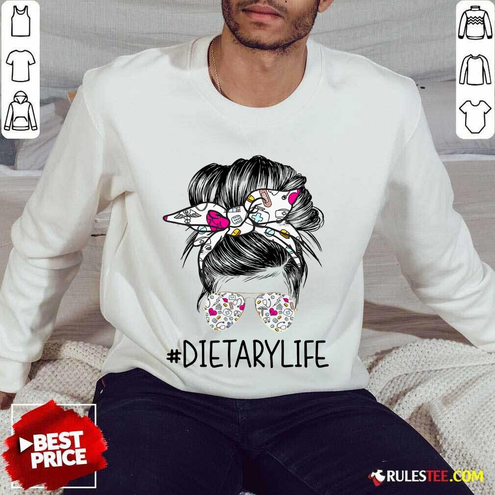 Pretty Dietary Girl Bun Hair Glasses Shirt - Image 2