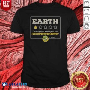 Pretty Earth One Star Review Zorp 7 Alien Shirt