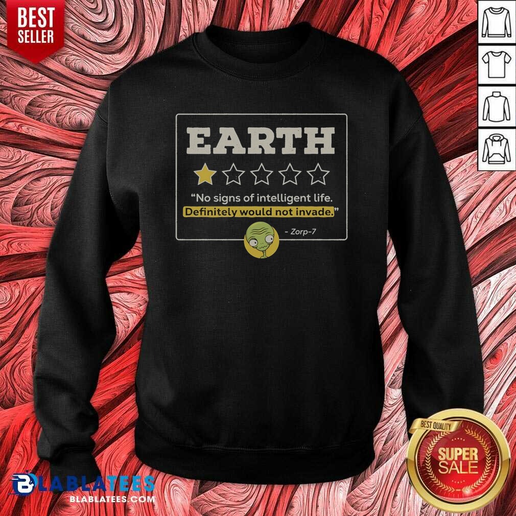 Pretty Earth One Star Review Zorp 7 Alien Shirt - Image 3
