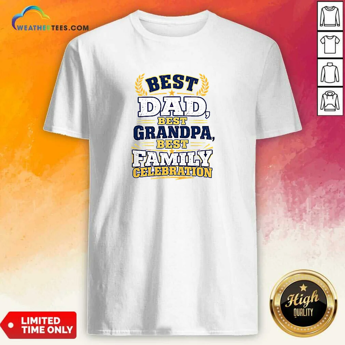 Pretty Family Celebration Typography Proud Dad Grandpas Shirt