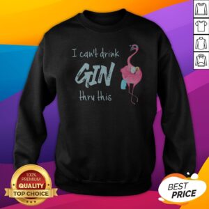 Alternative view of Pretty Flamingo I Can't Drink Thru This Shirt