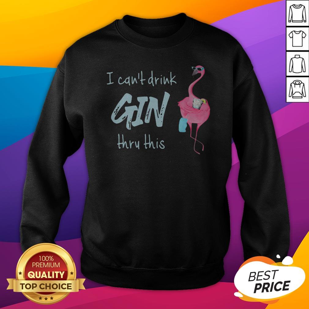 Pretty Flamingo I Can't Drink Thru This Shirt - Image 2