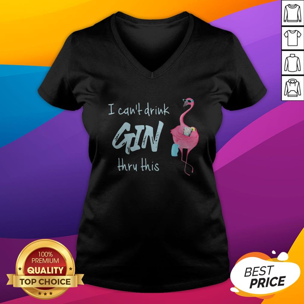 Pretty Flamingo I Can't Drink Thru This Shirt - Image 4