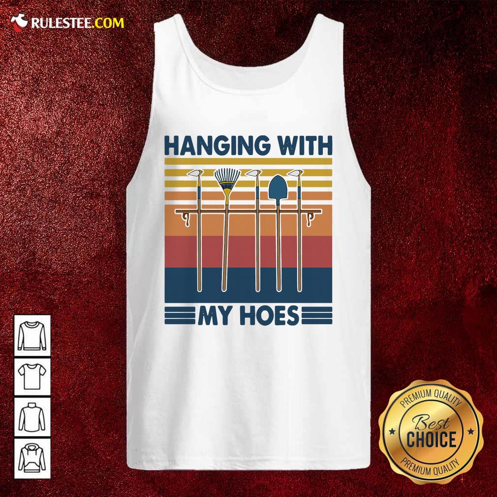 Pretty Gardening Hanging With My Hoes Vintage T-Shirt - Image 4
