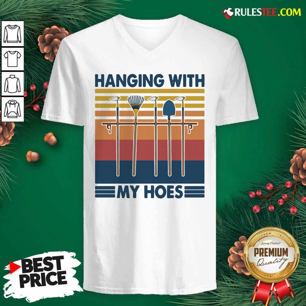 Pretty Gardening Hanging With My Hoes Vintage T-Shirt - Image 3
