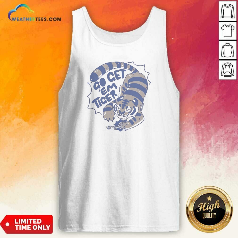 Pretty Go Get Em Tiger Cute Little Cub Chasing A Mouse In The Jungle Illustration Shirt - Image 4