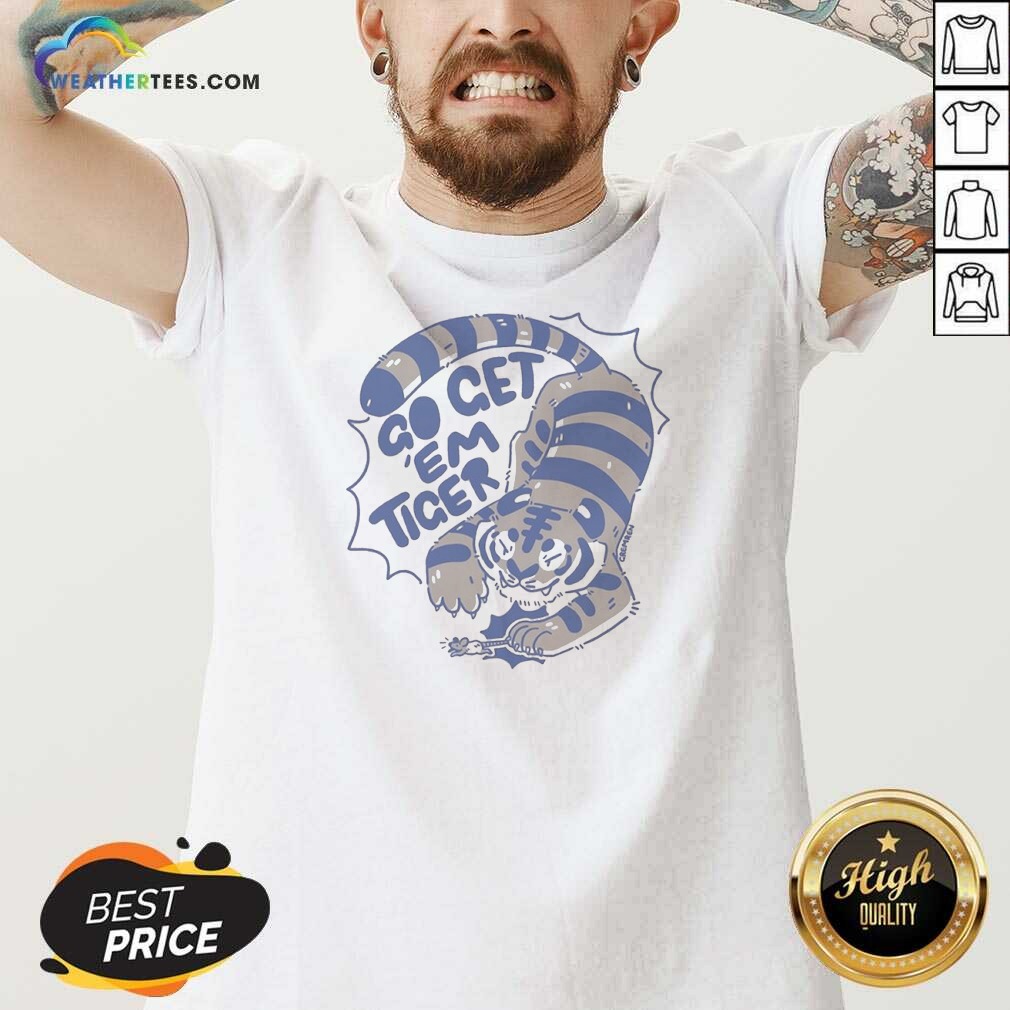 Pretty Go Get Em Tiger Cute Little Cub Chasing A Mouse In The Jungle Illustration Shirt - Image 5