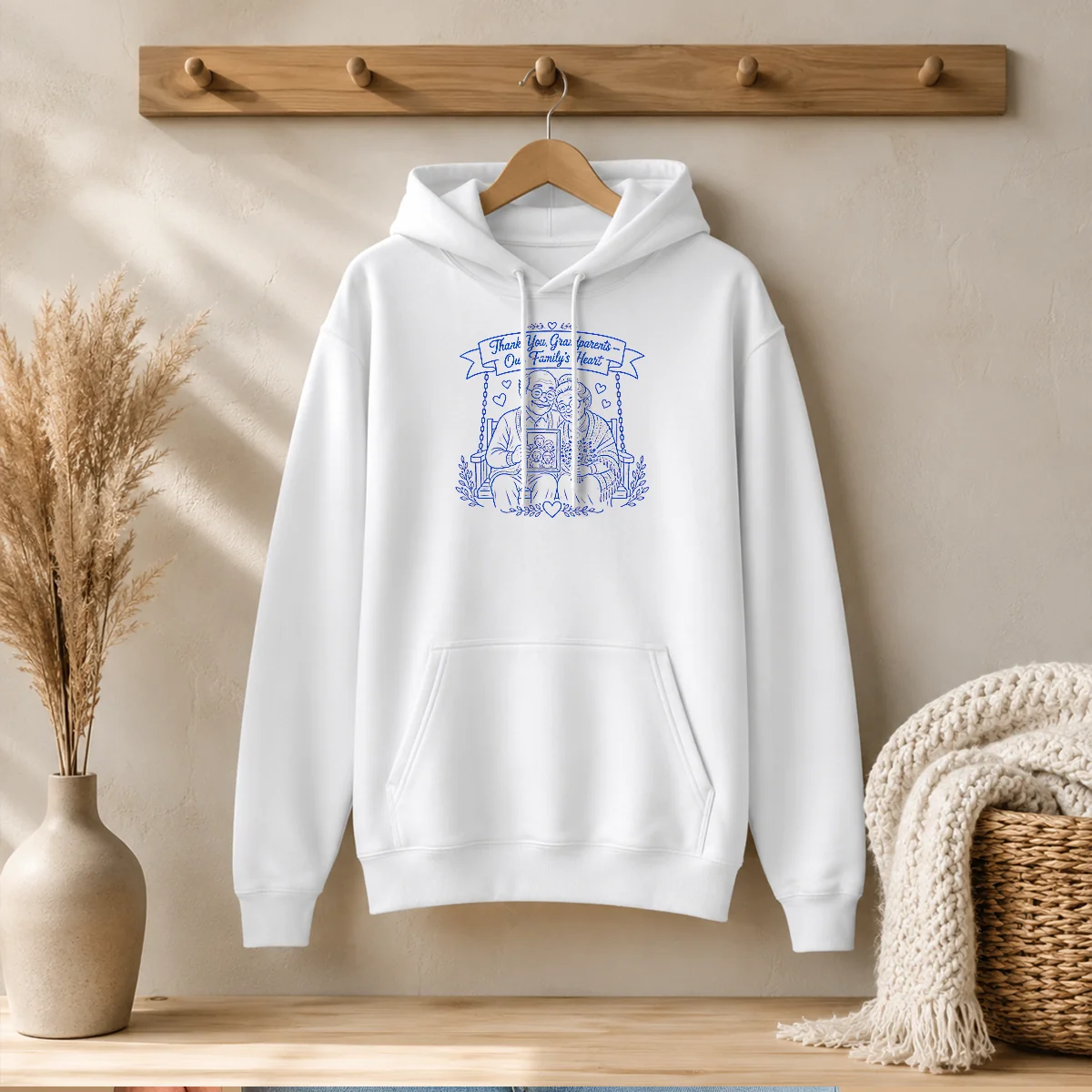 Pretty Grandparents Day Gratitude Line Art Family Shirt
