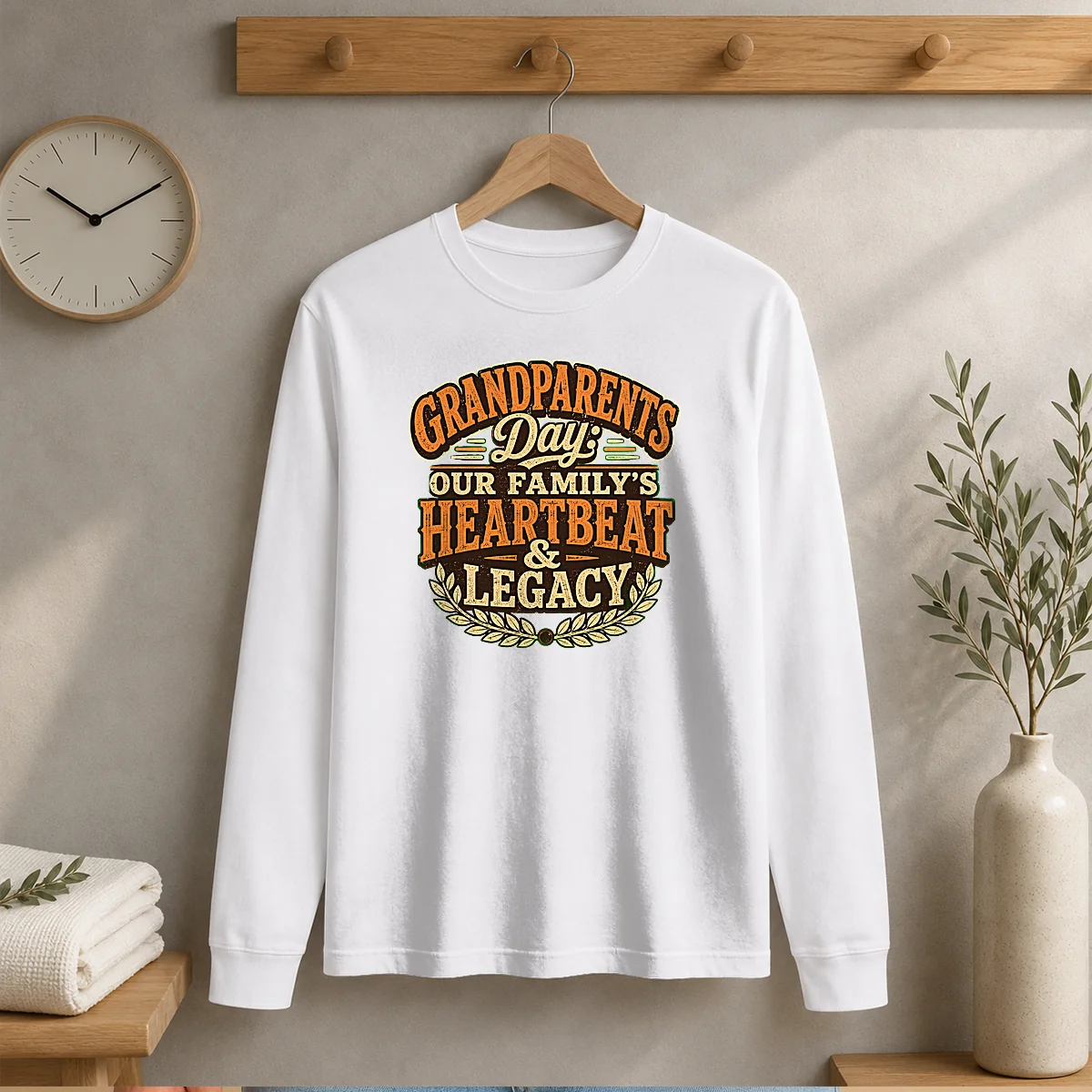 Pretty Grandparents Day Vintage Heartbeat Tribute Shirt - Image 3