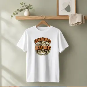 Pretty Grandparents Day Vintage Heartbeat Tribute Shirt