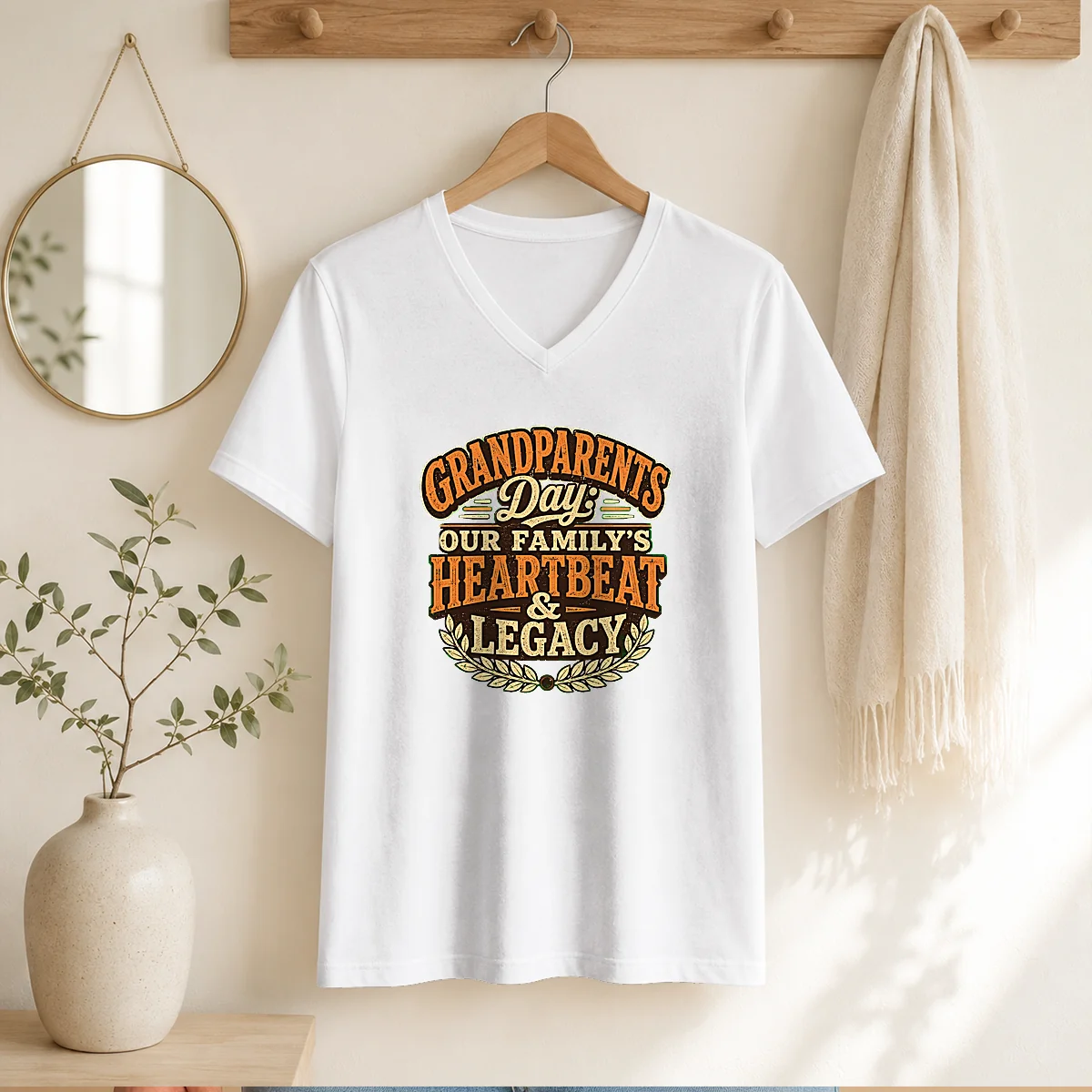 Pretty Grandparents Day Vintage Heartbeat Tribute Shirt - Image 7