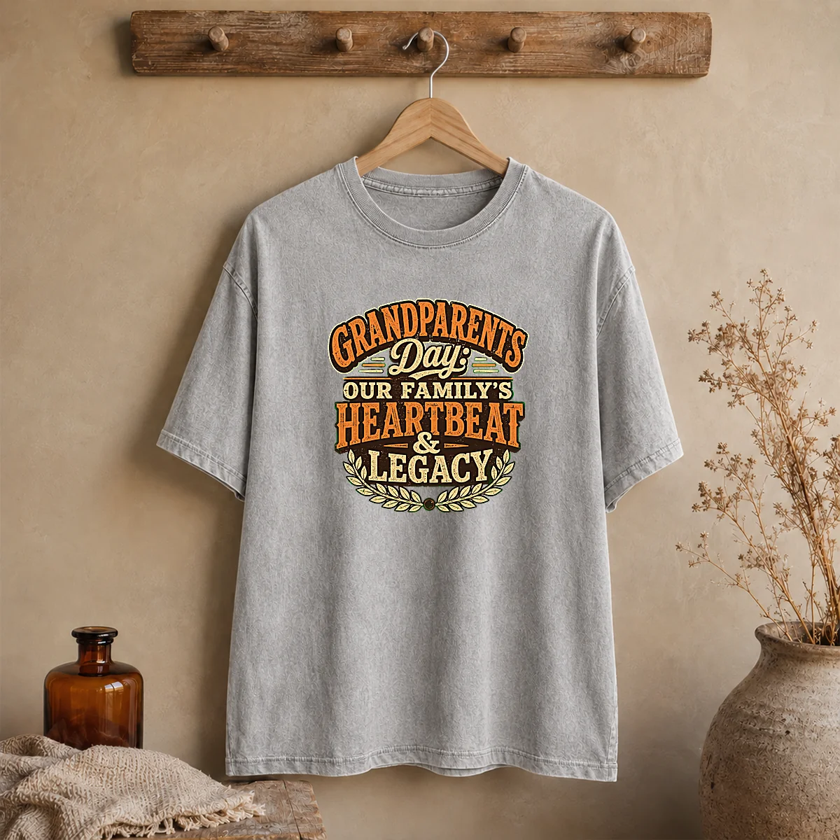 Pretty Grandparents Day Vintage Heartbeat Tribute Shirt - Image 8