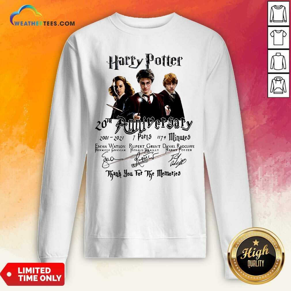 Pretty Harry Potter 20th Anniversary 2001 2021 7 Parts 1179 Minutes Signatures Shirt - Image 2