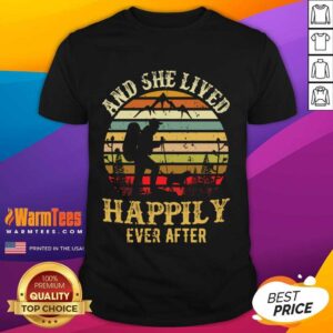 Pretty Hiking And She Lived Happily Ever After Vintage Shirt