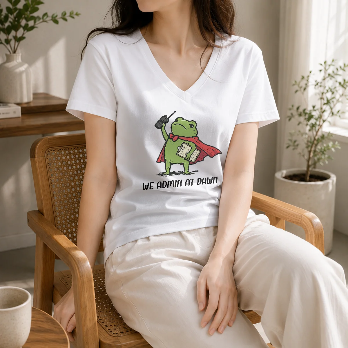 Pretty Hot We Admin At Dawn Assistant Principal Frog Shirt - Image 2