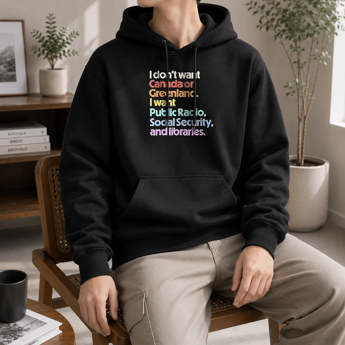 Pretty I Don't Want Canada Or Greenland I Want Public Radio Social Security And Libraries Shirt - Image 5