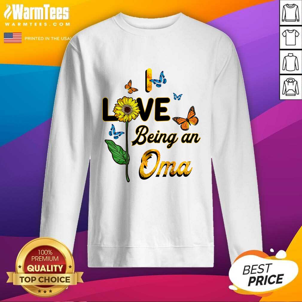 Pretty I Love Being An Oma Sunflower Mother Day Shirt - Image 3