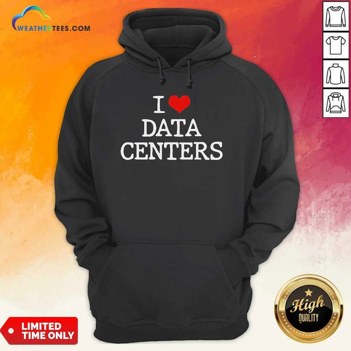 Pretty I Love Data Centers IT Professional Server Room Shirt - Image 2
